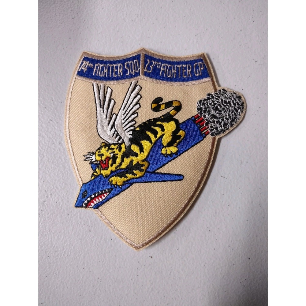 Vintage USAF 23rd Fighter Group 74th Fighter Squadron Flying Tigers Patch